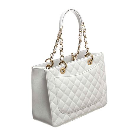 chanel shopping tote grand|white Chanel grand shopper tote.